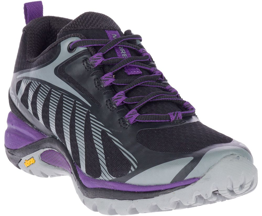 Merrell Sneakers Dame - Siren Edge 3 Wide Width - Sort/Lilla - ZIM635497